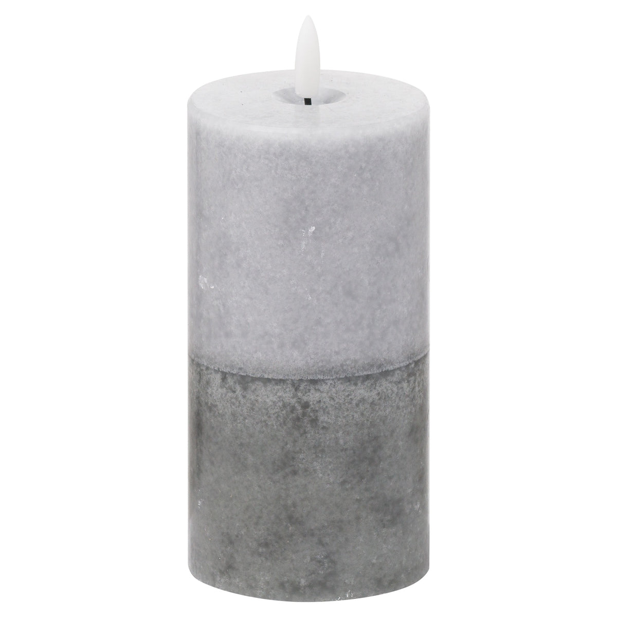 Luxe Collection Natural Glow 3x6 Stone LED Wax Candle