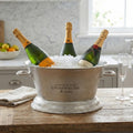 Large Antique Pewter Champagne Cooler
