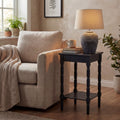 Amalfi Grey Stone Carved Lamp