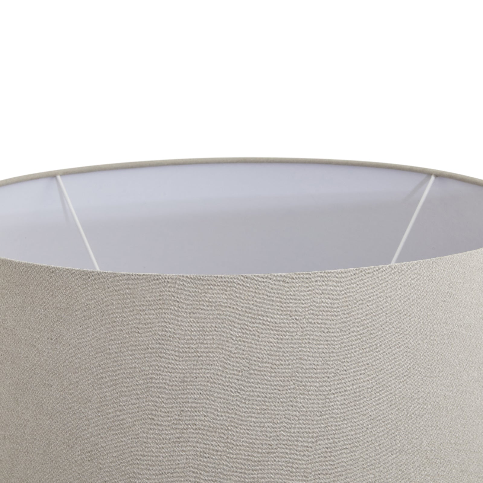 Amalfi Grey Round Table Lamp With Linen Shade