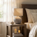 Darcy Antique White Flute Lamp