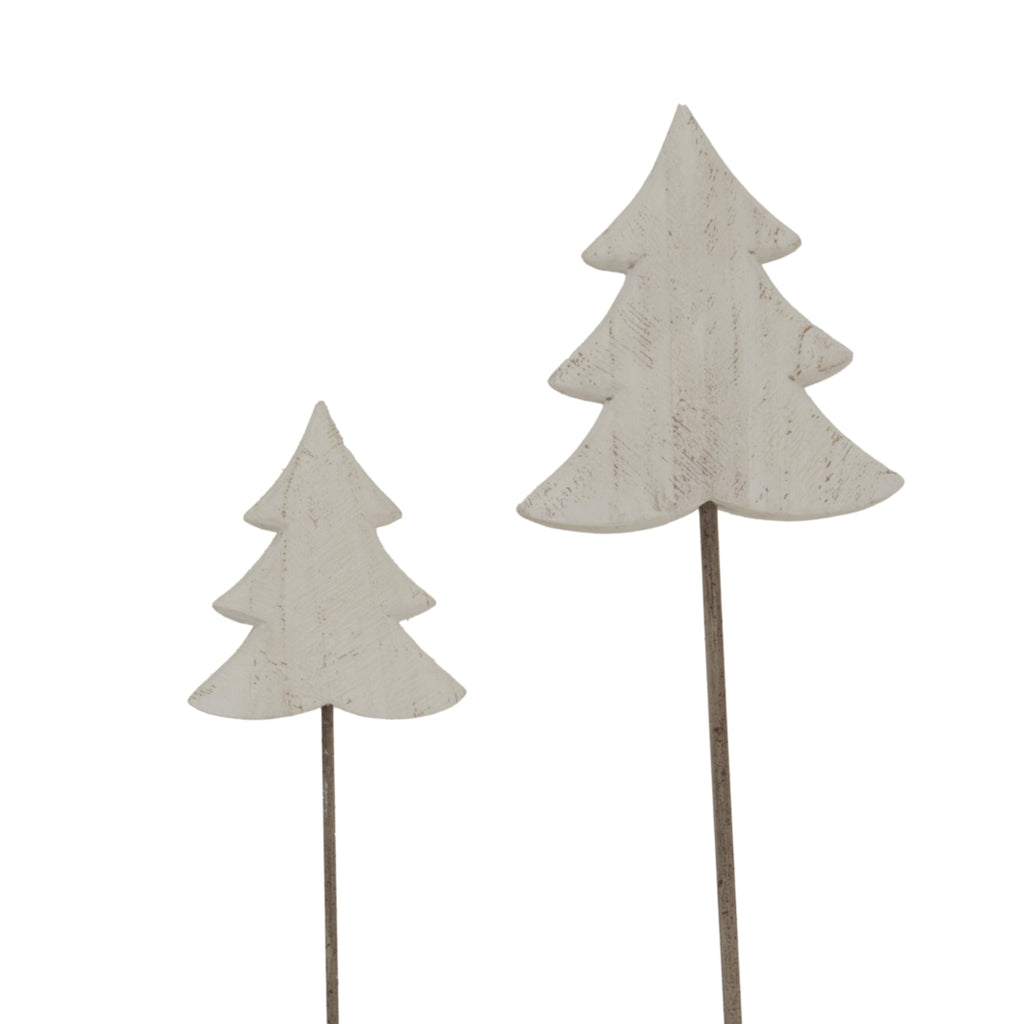 Large Whitewashed Rustic Tree On Stand