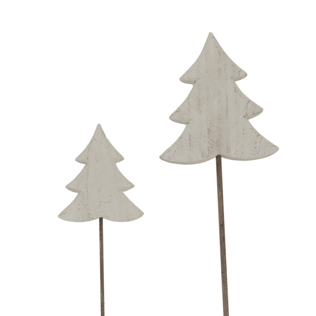Large Whitewashed Rustic Tree On Stand