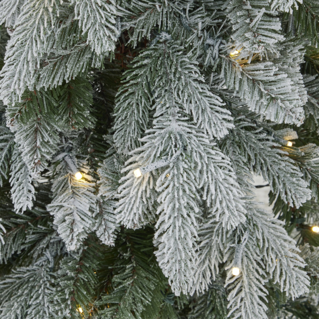 Slim Snowy Woodland Pre-Lit 200 Led Christmas Tree