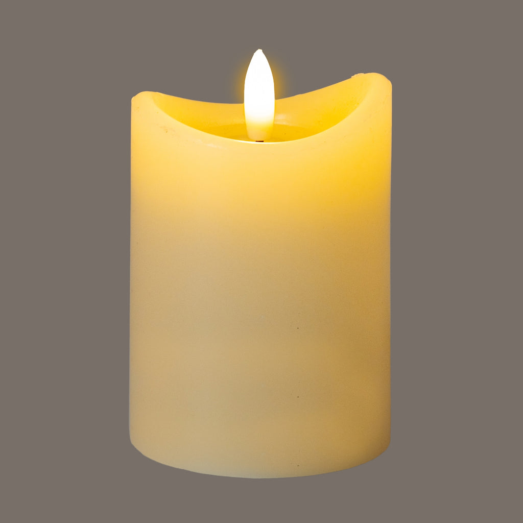 Luxe Collection Natural Glow 2.75x4 Cream Melted LED Candle