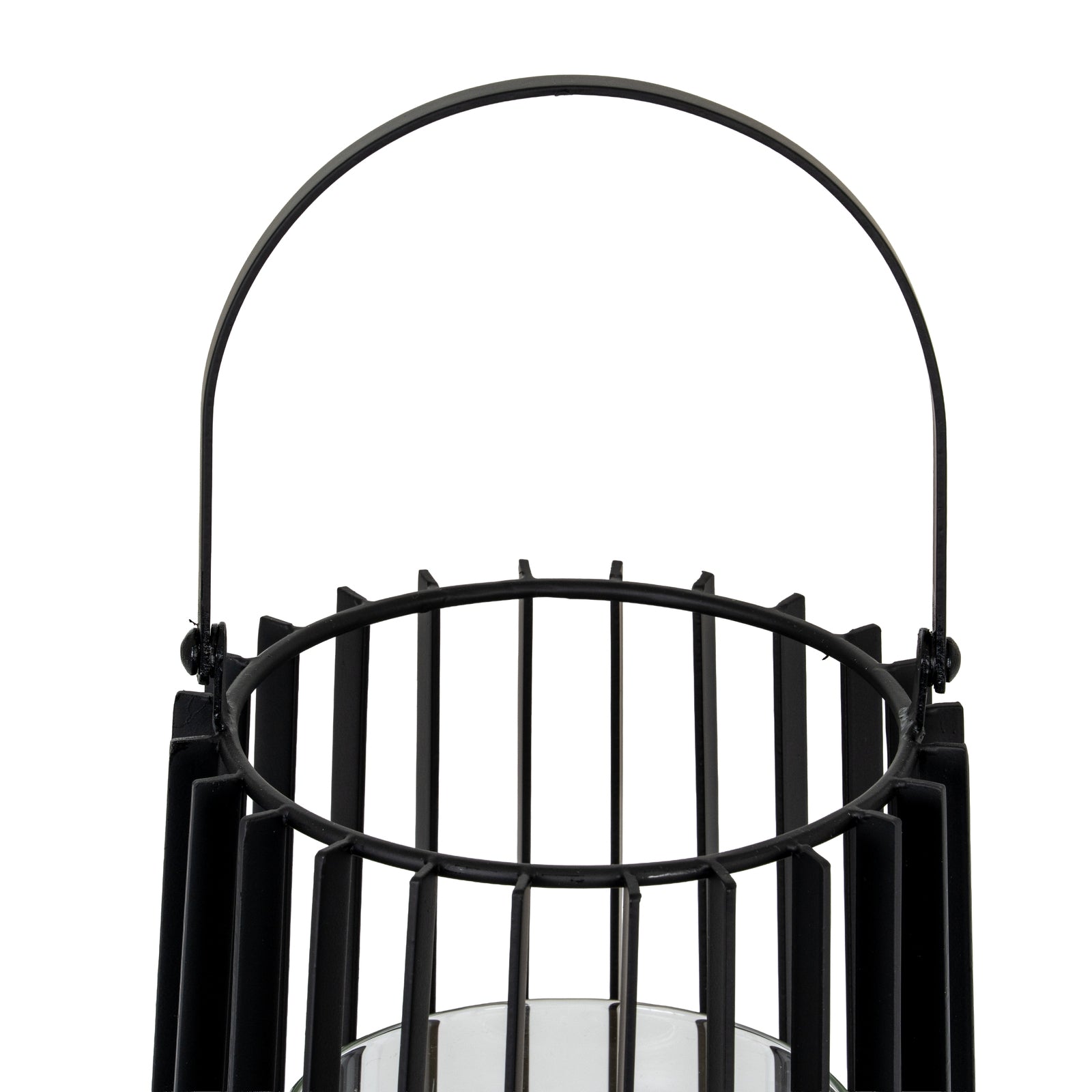 Lynk Medium Lantern With Handle And Glass Candle Holder