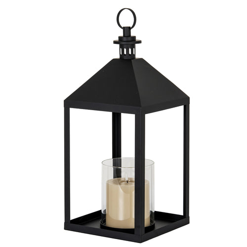 Astra Large Lantern With Glass Candle Holder