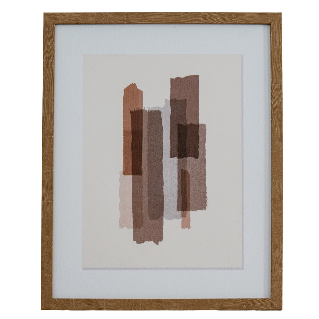Tydis Art Mounted In Wooden Frame