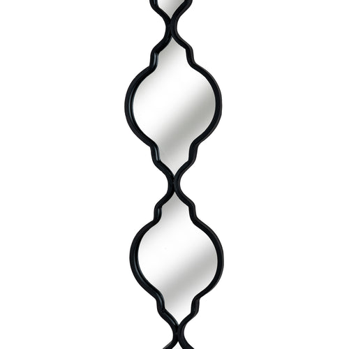 Black Quarterfoil Decorative Hanging Mirror