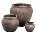Arden Earthen Wash Set Of 3 Belly Pots