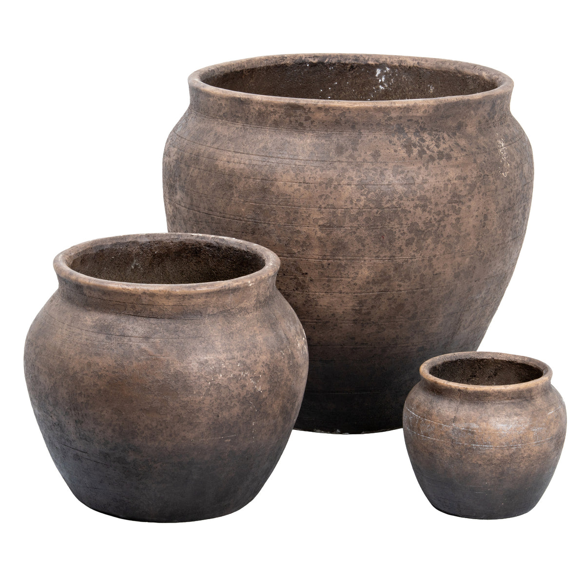 Arden Earthen Wash Set Of 3 Belly Pots