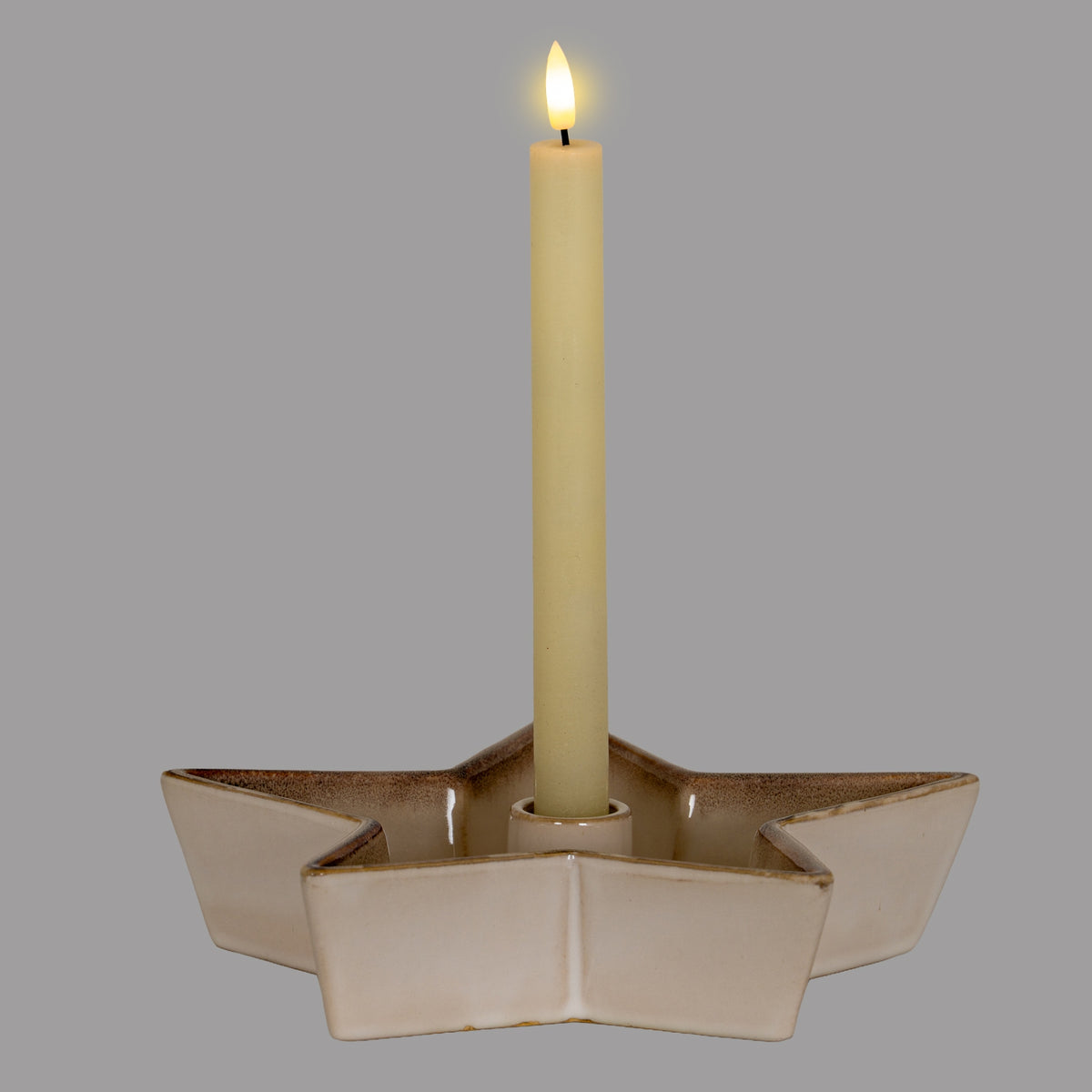 Large Solace Cement Star Candle Holder