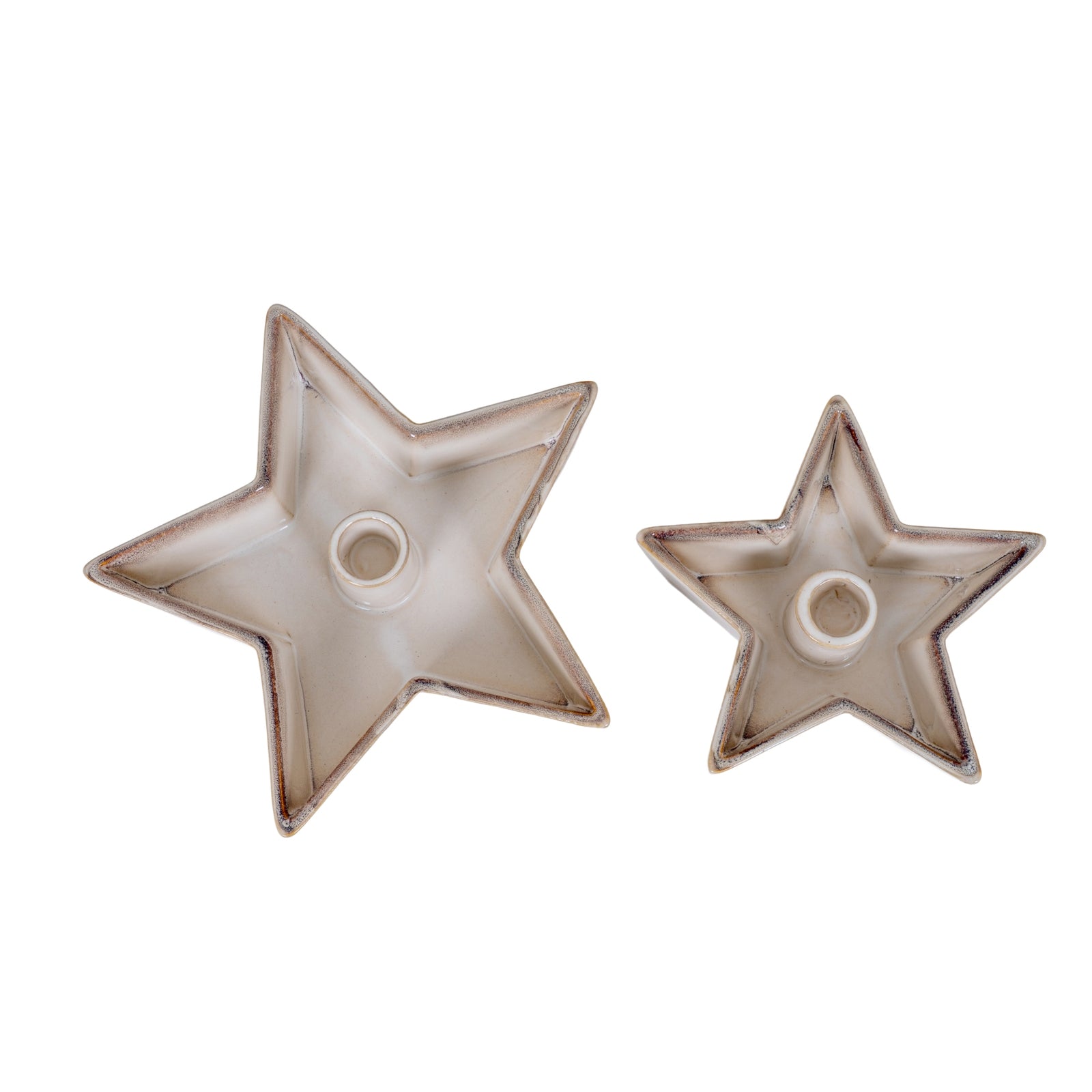 Large Solace Cement Star Candle Holder
