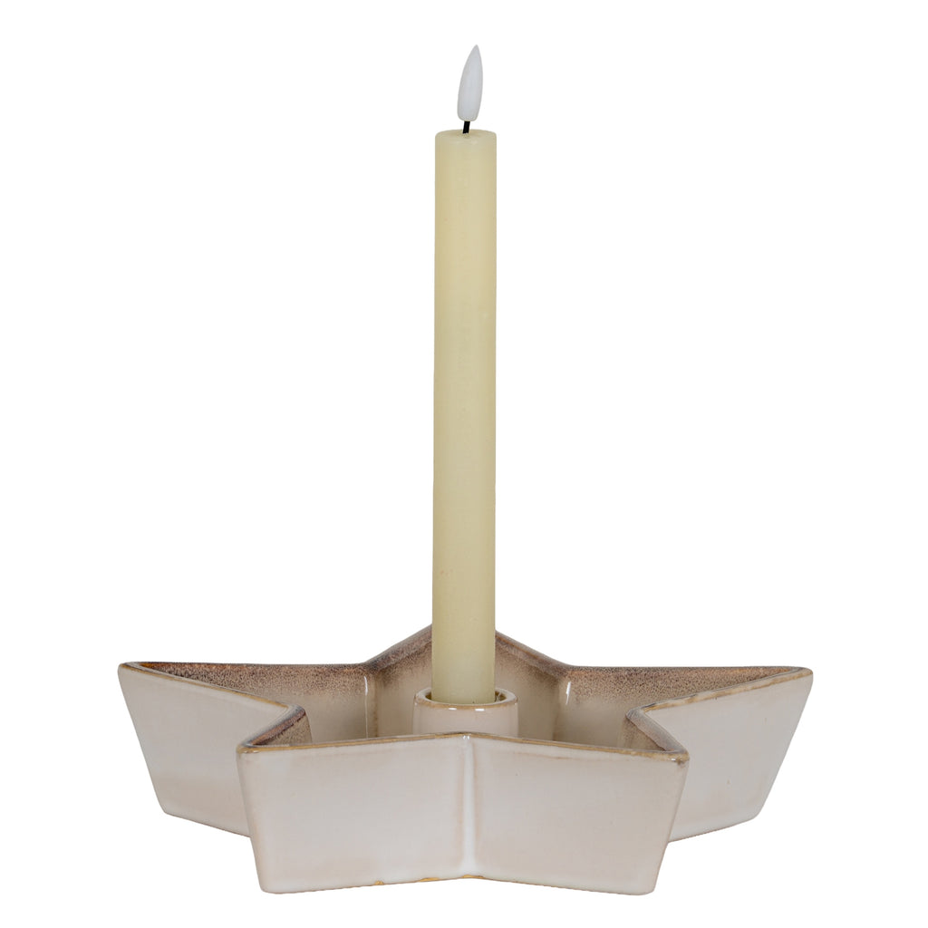 Large Solace Cement Star Candle Holder