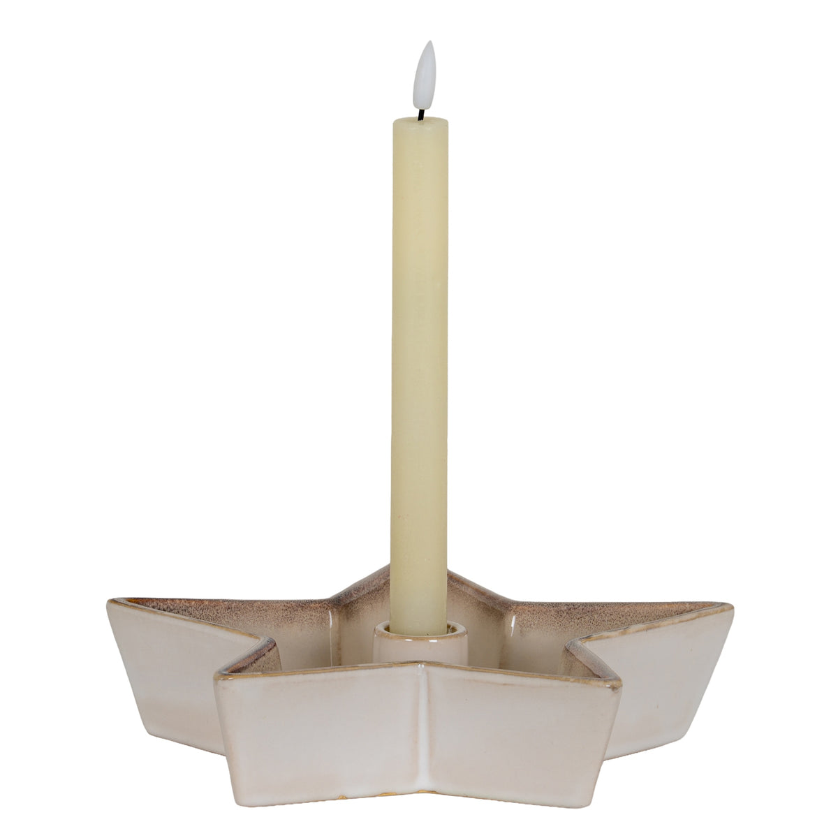 Large Solace Cement Star Candle Holder